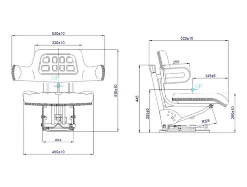Imagen 3 de 7 de Asiento Butaca Agrícola Para Tractor Universal Fija