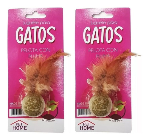 Juguete Gatos Pelota Con Hierba Gatera Interactivo Catnip Color Marrón claro