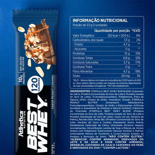 12 Barras Best Whey 10gr - Atlhetica