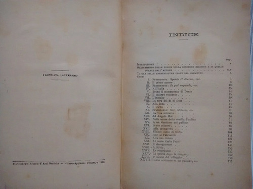 Imagen 4 de 6 de I Canti Di Giacomo Leopardi Intro G Tambara Italiano 1912