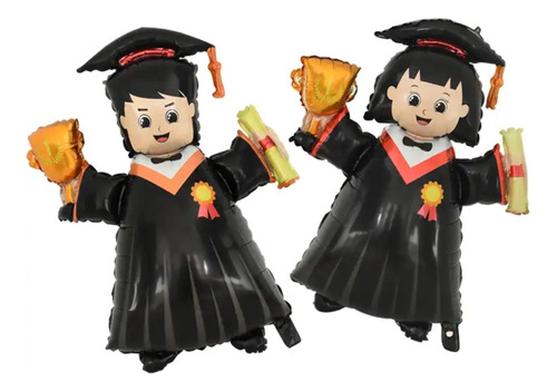 2 Globos De Graduados De 1 Metro Niño Y Niña Graduacion 