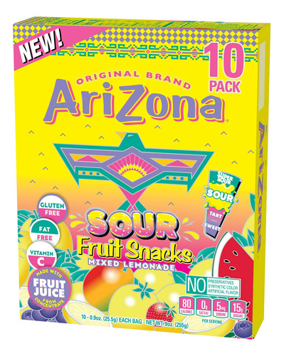 Arizona Sour Fruit Snacks Mixed Lemonade 255g Americano