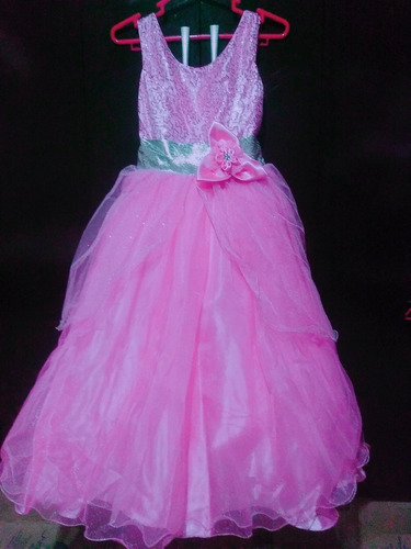 Vestido De Princesa Nuevo/oferta Color Rosa Talle # 10 Unico