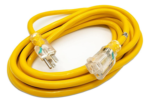 15 Pés 12/3 Heavy Duty Lighted Sjtw Interno/externo Yello...