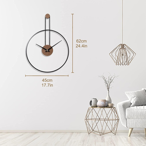 Yisiteone Medium Decorative Wall Clock For Living Room,me...