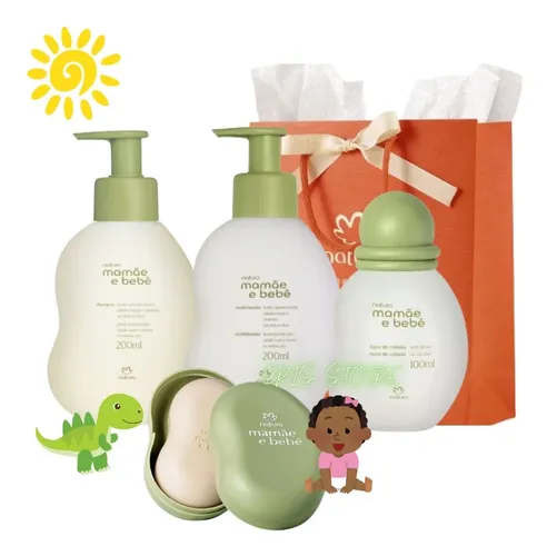 Kit Presente Natura-shampoo+cond+colônia+saboneteira