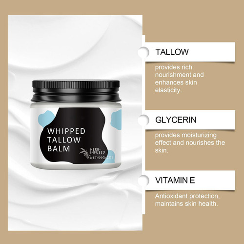 Beef Tallow, Beef Tallow For Skin, 59g Of Beef Tallow And