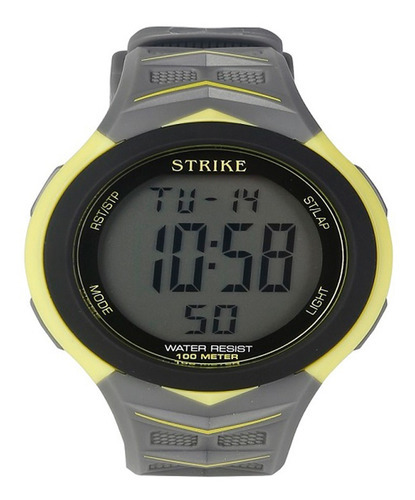 Reloj Strike Watch Yp-15678-05 Lime Hombre Deportivo Color de la correa Gris Color del bisel Negro Color del fondo Gris
