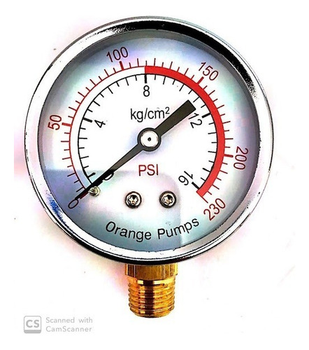 Manometro Hidroneumatico Y Compresor 0-230psi 6cm 1/4 Radial