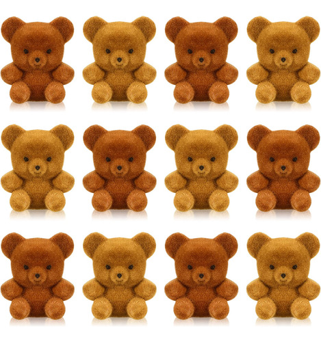 36 Piezas De Mini Osos Flocados De Peluche En Miniatura, Pe.