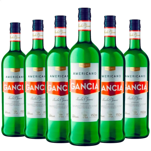 Gancia Americano Aperitivo Botella 950ml X 6 Unidades 