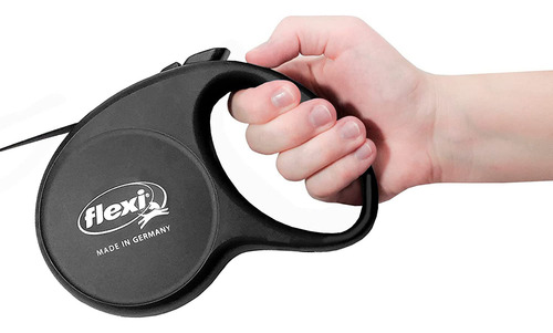 Guia Fun Flexi Retrátil 5m Corda Preto Para Cães Preto