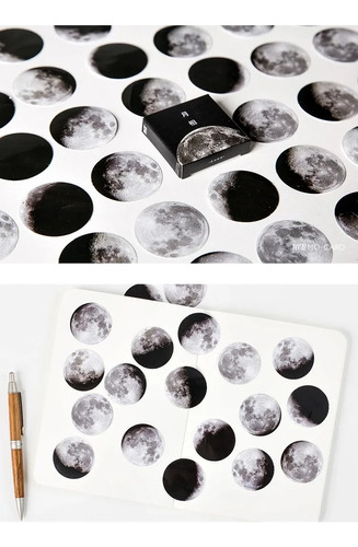 Stickers Calcomanías Luna  Set 45 Estampas Bullet Journal 