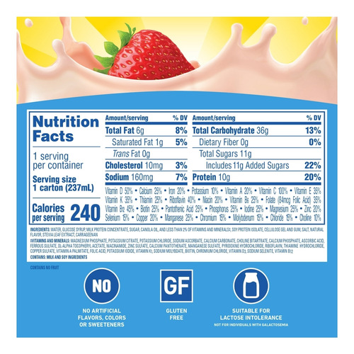 Carnation Desayuno Niños Batido De Proteína. Fresa 6pack
