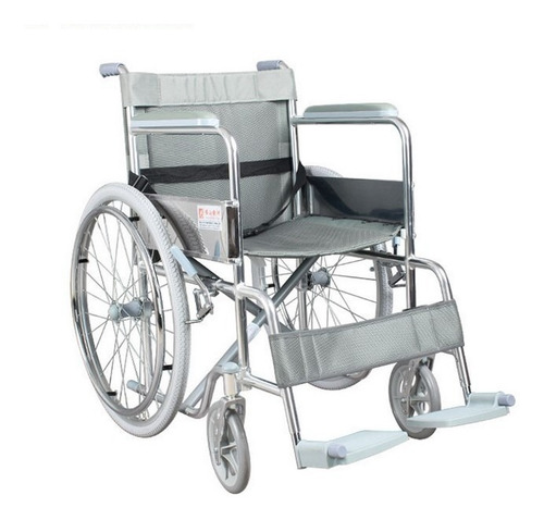 Imagen 2 de 10 de Silla De Ruedas Básica En Aluminio Plegable Y Liviana Nueva