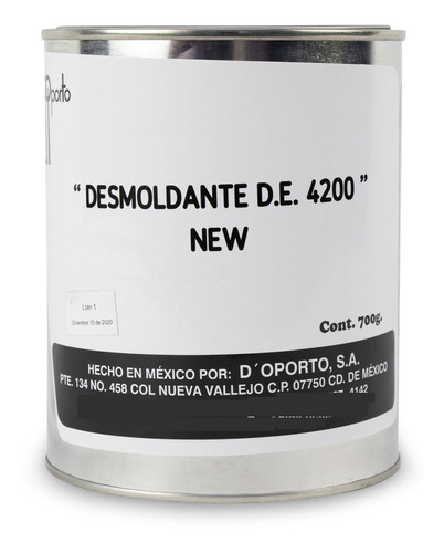 Cera Desmoldante D.e. 4200 Para Moldes De Caucho De Silicón