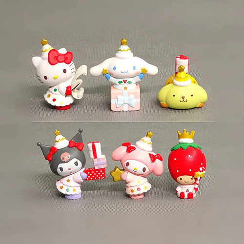 Set 6 Figuras Sanrio Colección Completa Kuromi Cinnamorroll