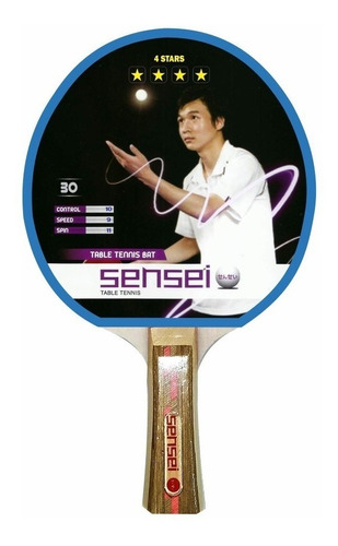 Paleta Ping Pong 4 Estrellas Sensei® - Tenis De Mesa