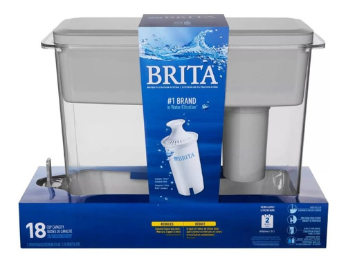 Jarra Extra Grande Brita Purificador De Agua 18 Cup +filtro 