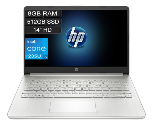 Laptop Hp 14-dq5016la Corei5 1235u 8gb 512gb 14  Plateado