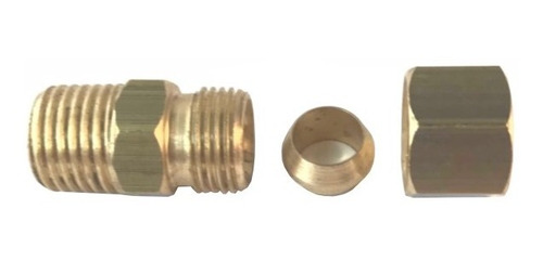 Conector Recto Universal Completo 1/4 X 1/8 Bspt, Bronce