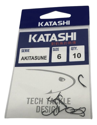 Anzuelos Katashi Akita Kitsune N6 X10u. Pesca Pejerrey