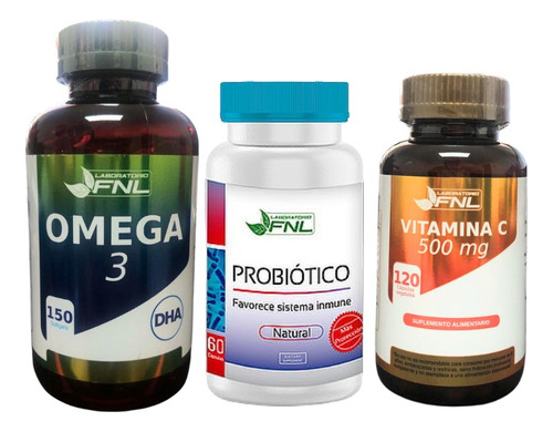 Omega 3 + Probiotico + Vitamina C Pack Fnl Dietafitness