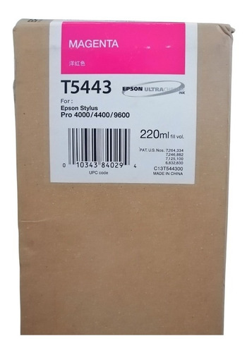 Cartucho De Tinta T5443 Magenta Stylus Pro 4000 4400
