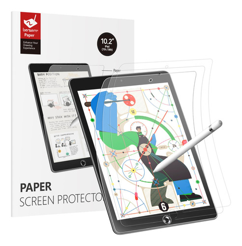 Bersem Paquete De 3 Protectores De Pantalla Paperfeel Compat