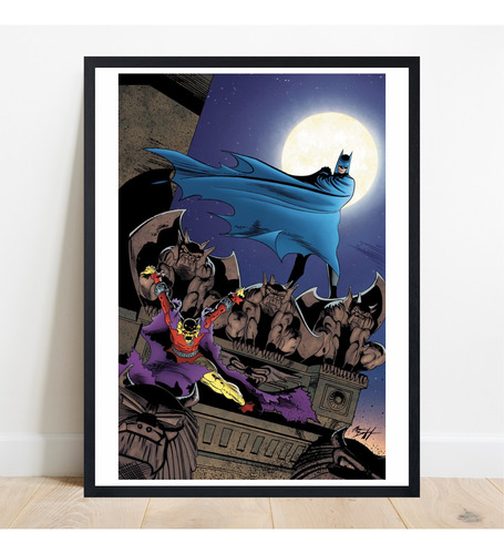 Cuadro Decorativo Batman Norm Breyfogle Sketch Comic Negro Negro