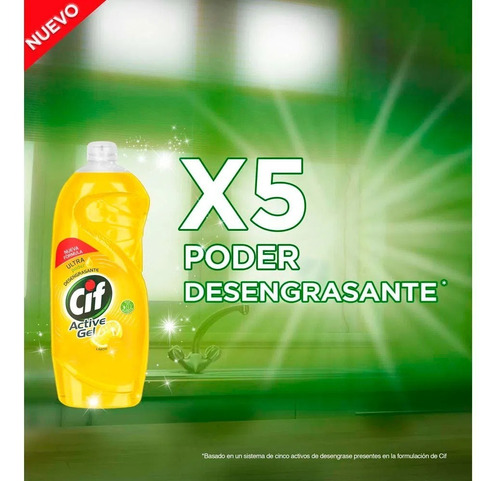 Detergente Cif Active Concentrado Limon Gel 500ml