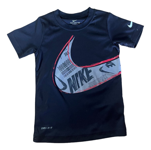 Remera Deportiva Negra Nike Nene Talle S 4-5 A No Diesel  