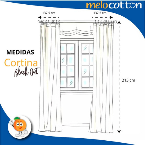 Imagen 8 de 10 de Cortinas Blackout 275cm Ancho X 215cm De Largo En 2 Paneles