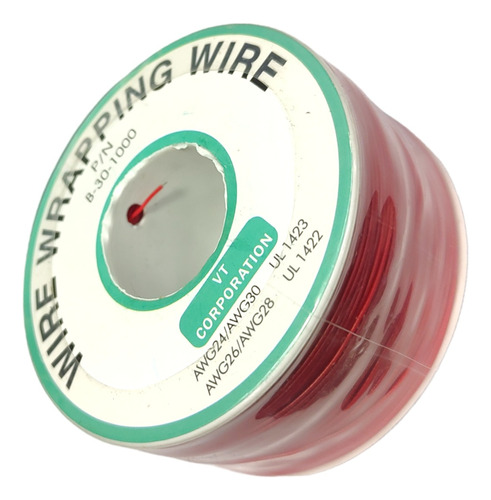 Wire Wrapping Rollo 250 Mts Rojo Cable Alambre Soldar