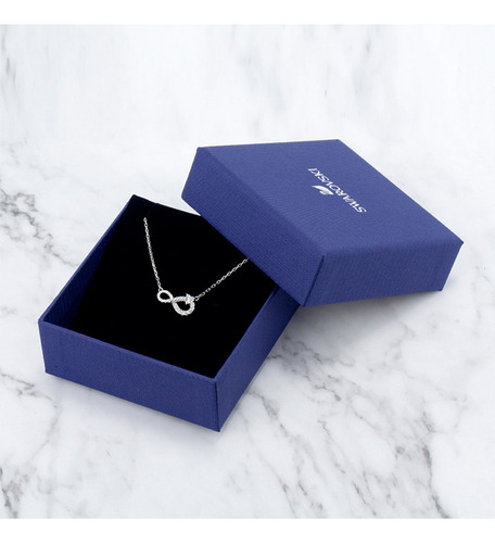 Collar De Cristal De Moda Blanco Swarovski Infinity Series