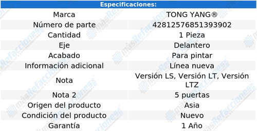 Fascia Delantera Spark 2016 2017 2018 Linea Nueva