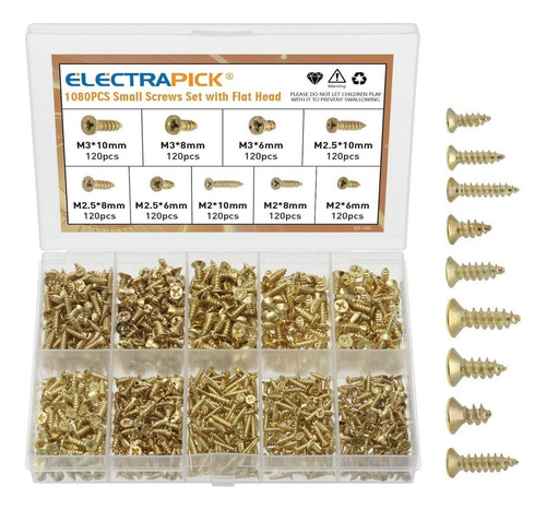 Zz Tornillos Pequeños 1080pcs Tornillo Para Madera M2 M2.5