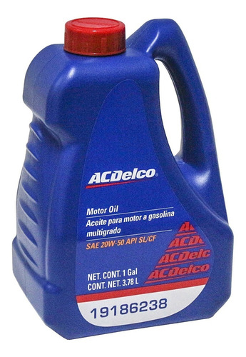 Aceite Multigrado 20w50 3.78l Acdelco