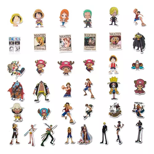 Pegatinas de One Piece con nombres / 1 Pack / Pegatinas de Anime -   México