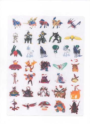 Pokemon Galar Stickers X 47