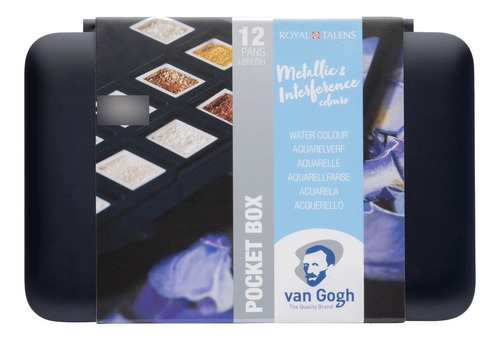 Van Gogh X12 Pocket Box Colores Metalicos Acuarelas