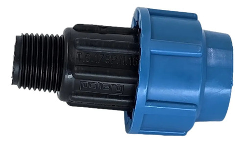 100 Unid Adaptador Tubo Azul Pead 20 Mm P/ Tubo Marrom 3/4