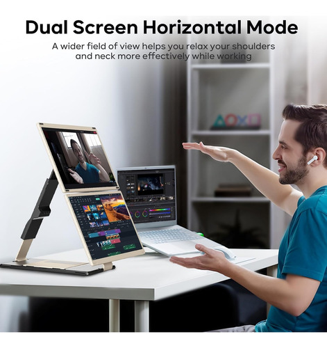 Extensor De Monitor Portátil Triple Fhd De 15,6 Pulgadas Red