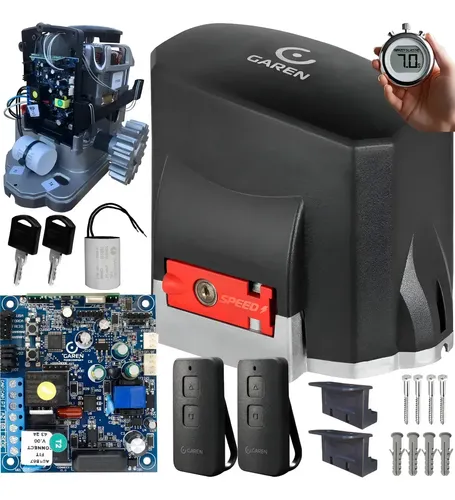 Motor Deslizante 600kg Kdz Fit Turbo 1/3hp 7s Garen Cor Preto Frequência 433mhz Tamanho Da Engrenagem Z18 Connect - R$ 396,73