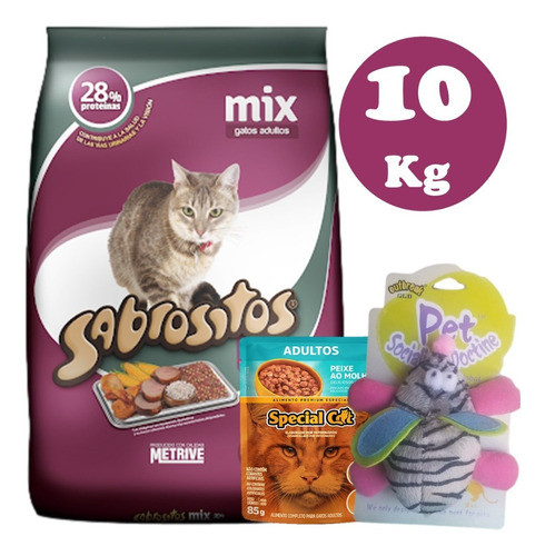 Sabrositos Gato Mix 10 Kg + Regalo