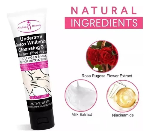 Crema\gel Aclara Limpia Cuello Codos Axilas Obscuras Tiznada