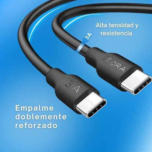 Cable 1m 1hora De Usb Tipo C A Usb Tipo C Cab252 - Negro