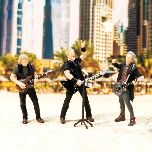 Figuras De Música Rock En Miniatura A Escala 1:64 Pintadas