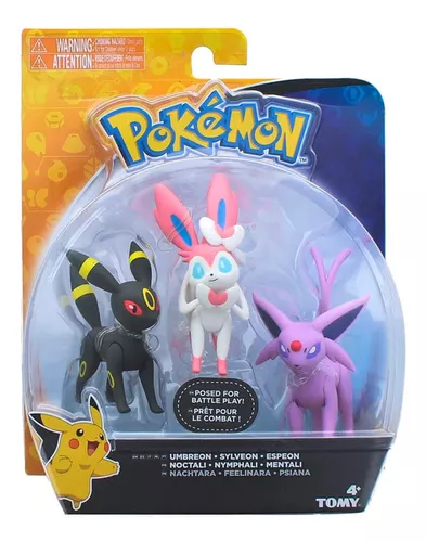 Pokémon Trio Umbreon, Sylveon & Espeon Evoluções Eevee - Takara