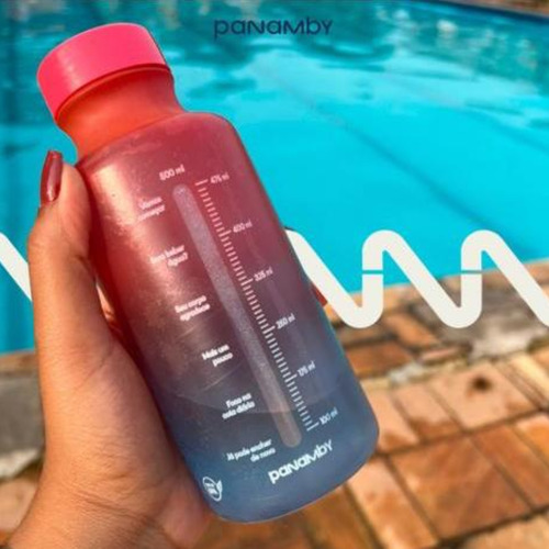 Garrafinha Squeeze Academia Hidrate-se 500ml Volta As Aulas